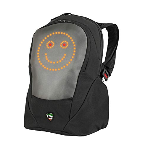 Mia Toro Italy Digimotions Smart Led Animated Lights Backpack, Black, One Size