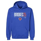 500 LEVEL Mikal Bridges New York Knicks Men's Hoodie Sweatshirt - Mikal Bridges New York Knicks Elite WHT (Royal Blue, Medium)