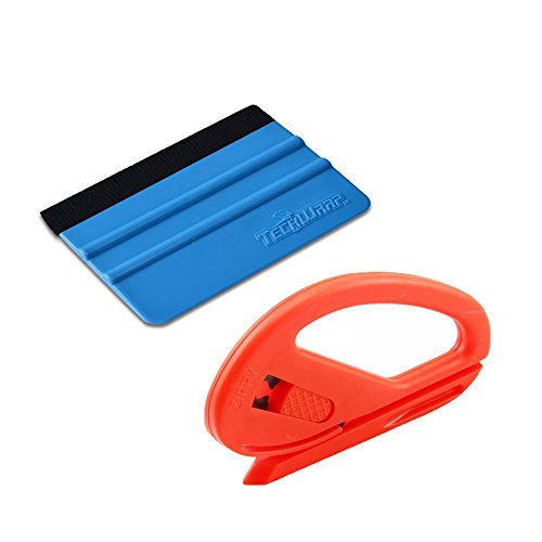 7MO Car Wrap Installation Tool Kit Felt Edge Squeegee,Snitty Vinyl Cutter Knife for Vinyl Application 1 Set