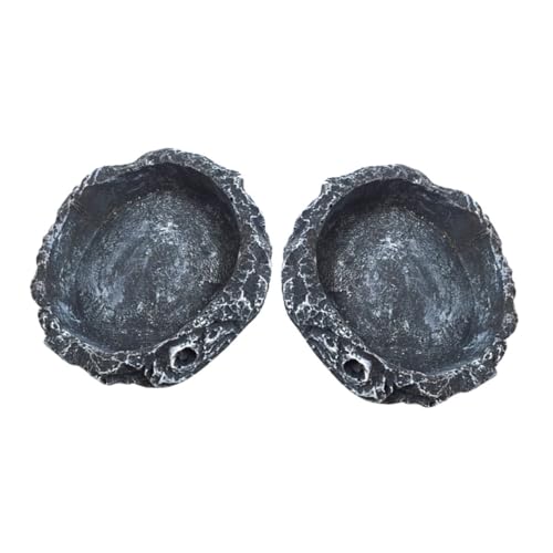 HANABASS 2stücke Schildkröten-wasserschale Reptilien-futterschale Terrarien-wassernapf Kleine Eck-futterschale Für Eidechsen Schlangen Frösche Gecko-futternapf Tierfutternapf Reptilien-trin