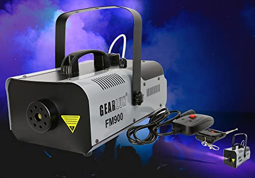 Gearlux 900-Watt Compact Fog Machine with Wire and Wireless Control