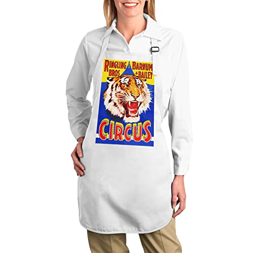 Tablier cuisine blanc vintage affiche cirque tigre | Fabulous