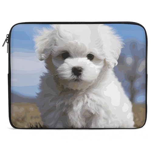 Housse ordinateur portable motif bichon frisé contre les rayures du PC