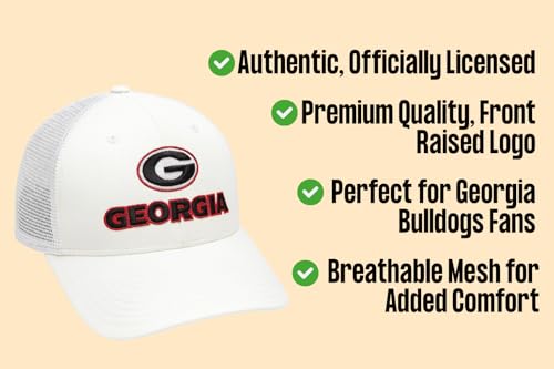 Gorra Trucker Blanca de Malla Universitaria Georgia miniatura 5