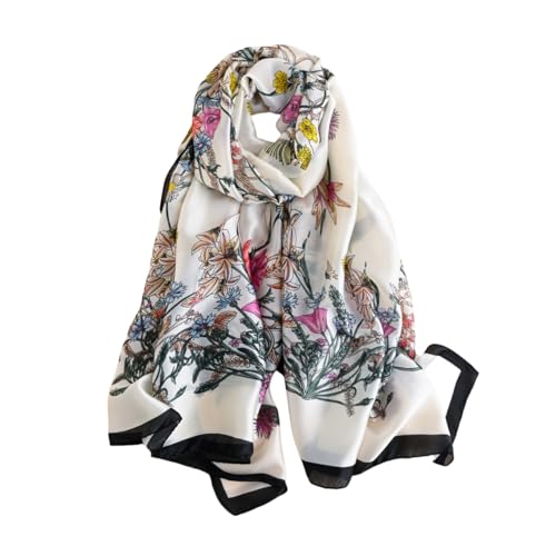 Product Image of the YMXHHB Silk Scarf 100% Mulberry Silk Fashion Scarves Long Lightweight Shawl Wrap