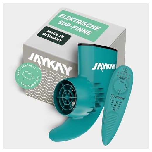 JAYKAY SUP E-Finne | Elektro-Finne für SUP Board, Kajak und Windsurfer | Bis zu 6 Stunden Laufzeit | 400 Watt Antriebsleistung
