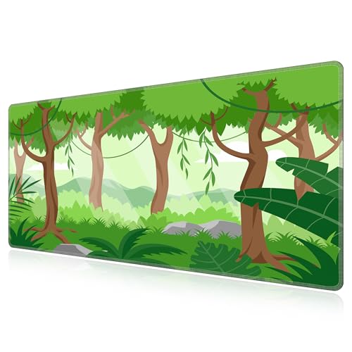 Grand tapis de souris gamer pour bureau LL-COEUR 130x60 sous main verdure pour setup