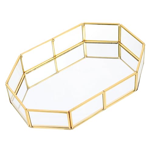 Bandeja de almacenamiento de joyas, palés de maquillaje, bandeja de velas, espejo, decoración de pared, collar, decoración para mesa de café, espejo, bandeja de tocador, mesa, aretes, exhibición de