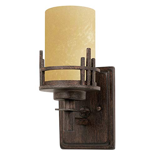 Image of DESIGNERS FOUNTAIN 82101-WM Mission Ridge Wall Sconce, Warm Mahogany