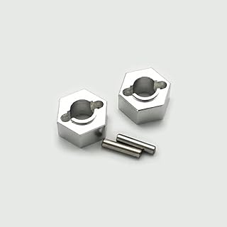 Wheel Hex with Pin for Losi Mini-T 2.0 Mini-B LOS212011 Aluminum 2pcs Silver