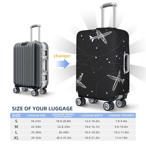 Air Line Print Travel Luggage Cover Elastic Baggage Protector For Men Women Fits For 25-28 Inch Luggage Suitcase Covers4