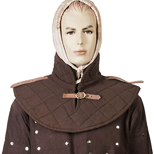 Medieval Gears Brand Cotton Padded Collar Aventail Chain Mail Neck Protector For SCA LARP Reenactment