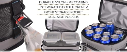 Alphasonik Cooler Backpack 48 Cans Insulated Backpack Cooler for Men & Women, 2 Leak Proof Compartments Coolers Bag for Beach Travel Picnic Hiking BBQ Fishing Outdoor Camping by Alphasonik - Used condition - Image 2