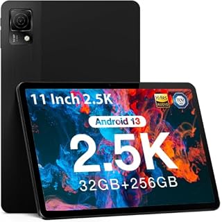 DOOGEE T30 Ultra Tablet 2.5K 11 Inch, Helio G99 Octa-Core 2.2GHz Android 13 Tablet, 8580mAh/18W, 32(12+20) GB RAM 256GB ROM (TF 2TB) Tablet, 16+8MP & TÜV & 2.4G/5G WiFi, Widevine L1, Black