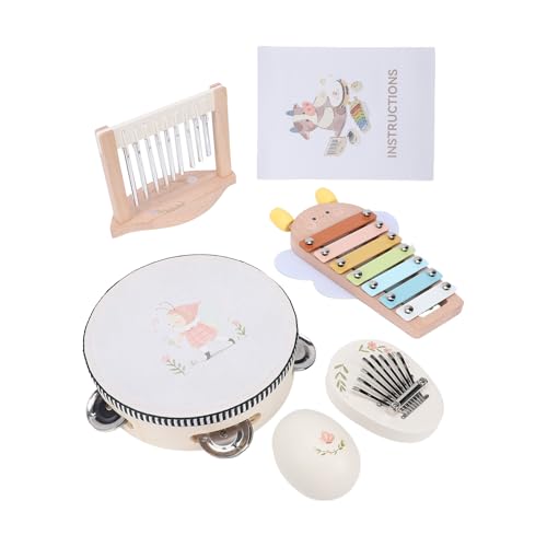 Juego de juguetes de percusión de madera Walfront ideal para el aprendizaje musical preescolar