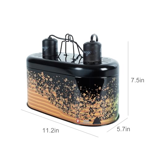 Image of WACOOL Reptile Light Fixture Deep Dome Dual Lamp Fixture, Tropical UVB Light Reptile Heat Lamp Kit Combo Holder, Premium Reptile Reflector with 2 Indenpent Switches (Tropical)