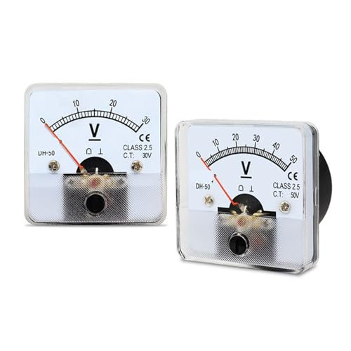 Voltmètre CC DH-50 à aiguille 20V pour une lecture instantanée de tension