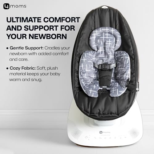 Image of 4moms RockaRoo and MamaRoo Infant Insert, Machine Washable, Soft, Plush Fabric, Reversible Design, Dark Grey