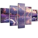 Diamond Painting Adultos Cisne Pintar por Numeros Adultos Kit Completo de Pintura de Diamantes Manualidades Adultos, 5D Full Drill Diamond Art Beginners por Decoracion Hogar Paisaje 110x225cm 0m-608