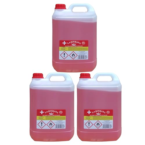 Alcool Denaturato 94° Etilico confezione da 3 x 5 LA SOVRANA