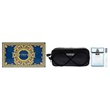 Versace Eau Fraiche for Men 3 Piece Set (3.4 Oz Eau De Toilette Spray + 10ml Travel Spray + Versace Blue Trousse)