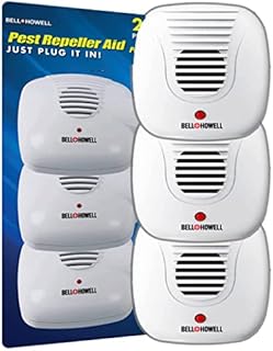Bell + Howell Ultrasonic Pest Repeller Home Kit (Pack of 3), Ultrasonic Pest Repeller, Pest Repellent for Home, Bedroom, Office, Kitchen, Warehouse, Hotel, Safe for Human and Pet