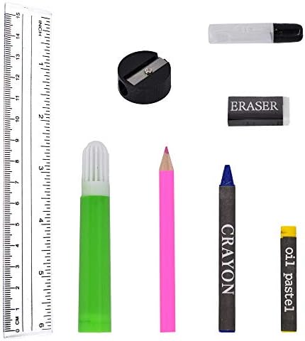 KandyToys Traditional Wooden Artists Set - 67 Piece Fold Out Art Box with Pens; Pencils; Crayons & Paints