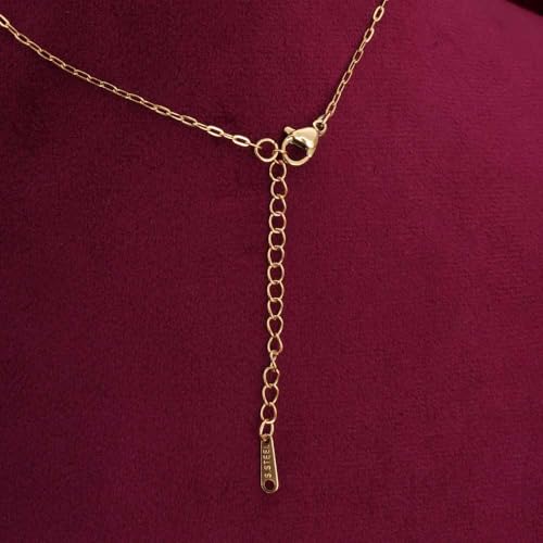 Image of PALMONAS Everyday Exquisite Blue Stone Gold Necklace for Womens - Waterproof & Anti-Tarnish