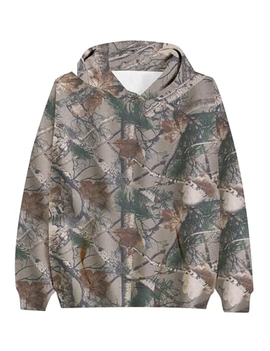 Image of Dsewpaur Camo Fleece Hoodie For Women Long Sleeve Drop Shoulder Oversized Hooded Sweatshirt Pullover With Pocket