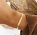 Gold Herringbone Bracelet,18K Gold Plated Dainty Flat Snake Chain, Adjustable Bracelet for Women, Minimalist Everyday Jewelry, Gift for Her