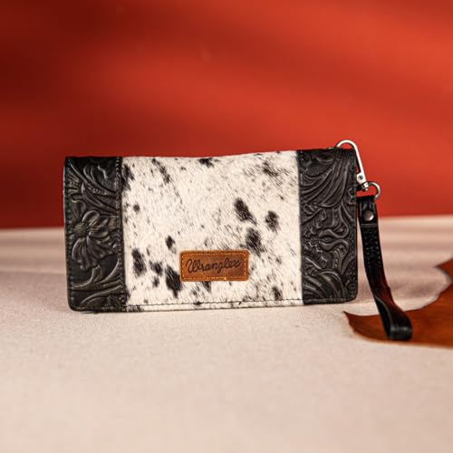 Image of Wrangler Wristlet Wallets Western Wallet for Women Floral Tooled Womens Wallet Boot Stitch Purses | Tooled