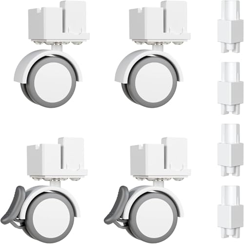 BUCATSTATE Cage 2.0 Universal Wheel & Stacking Accessories, Cages 2.0 Accessories That Support Moving and Stacking (for Cage 2.0, White)