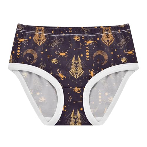 Little Girls' Soft Cotton Underwear Kids Breathable Comfort Egyptian God Anubis Panties Briefs Toddler