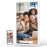 Arktronic Frameo 21.5 Inch Large Digital Photo Frame with 1920x1080 FHD IPS Touchscreen, WiFi Digital Picture Frame 32GB, Wall Mountable, Share Photo/Video via Apps, Email, Support USB/Mirco SD, White