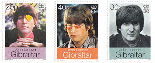 Gibraltar Lennon Beatles Set of 3 Stamps