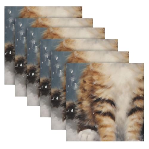 Servilletas de Tela Multicolor Set x6 20x20 pulg miniatura 2