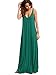 Verdusa Women's Casual Sleeveless Deep V Neck Knitted Shift Sexy Maxi Long Dress Green XS