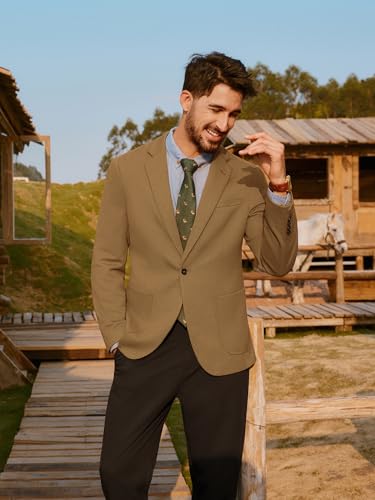 PJ PAUL JONES Mens Blazer Lightweight Knit Sport Coat Casual One Button Suit Jackets4