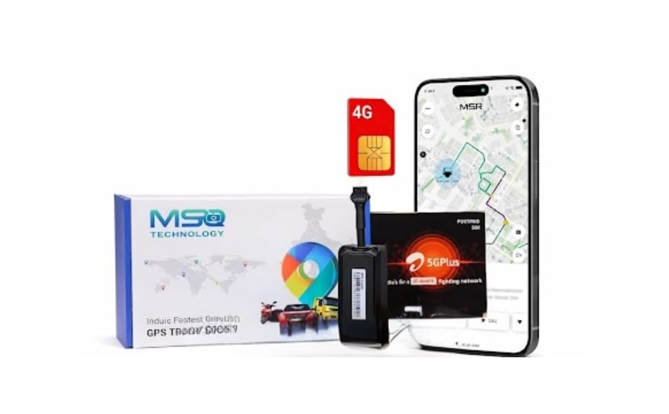 SK05 4 Wire GPS Tracker for Car, Bike & Truck with Engine Lock | Real-Time Live Tracking, Anti-Theft Alerts, Mobile App (Android & iOS) | 1 Year Free App & Warranty | Made in India