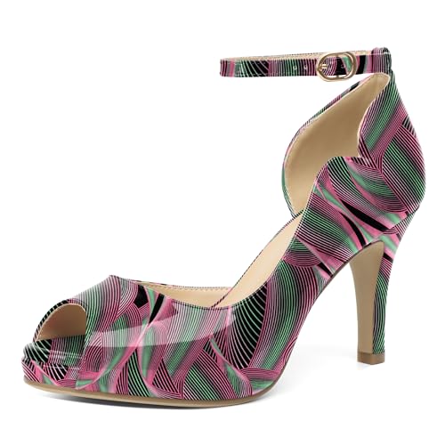 Image of AUMOTED High Heels Pumps Platforms Shoes for Party Daily 3.4 inch Dressy Pumps
