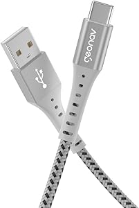 Geonav Cabo USB-A para USB-C, 1.2 metros, nylon trançado, resiste até 10 mil dob