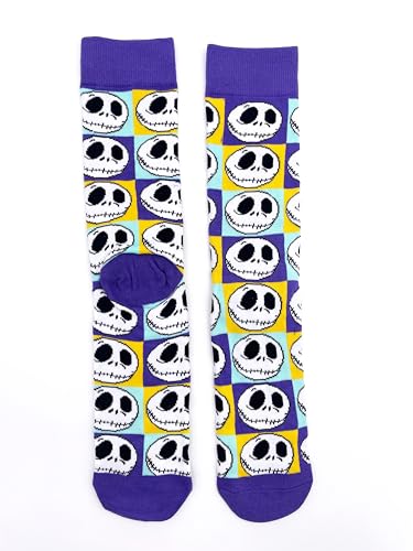 Shop-UP! Chaussettes mini Jàck Skèletron coloré à carreaux Nightmare before christmas film unisexe dessin animé Tìm Bùrton, Noir , 43 – vue 2