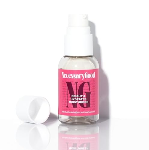 NecessaryGood Bright & Hydrated Face Moisturiser – Daily Moisturiser with Hyaluronic Acid, Niacinamide, Vitamin C for Face Care Dry Skin Types | Dermatologist Tested Hydrating Cream, No Fragrance 50ml