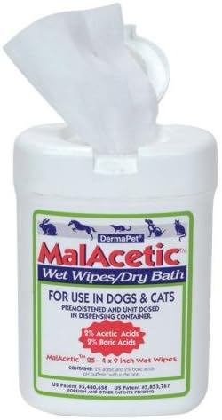 Malacetic Wet Wipes/Dry Bath -25 Count