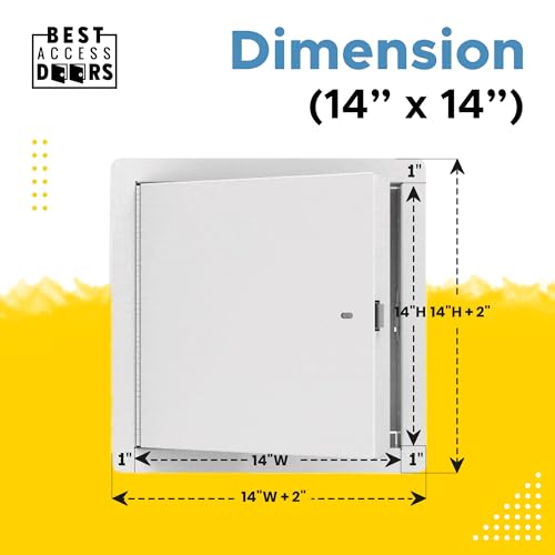 Best 14" x 14" Insulated Fire Rated Metal Access Panel - Insulated Wall Access Door with Flange, 3-Hour Rated, 20-Gauge Galvanneal Steel, LEED Compliant, BA-FRI by Best Access Doors - Image 3