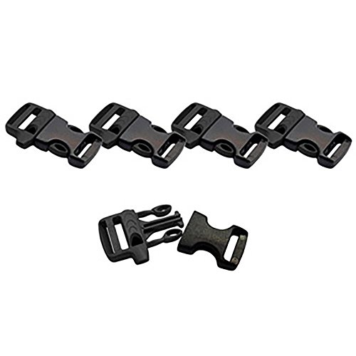 Fms Ravenox Side Release Whistle Buckles | 3/4-Inch (20mm) Paracord Clips and Buckles | (Grey) (10 Pack)