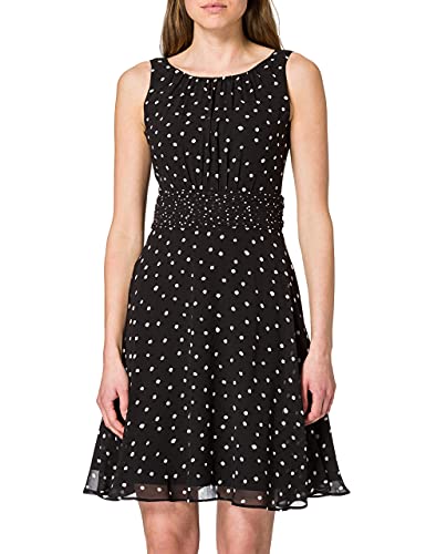 ESPRIT Collection Damen Kleid 991eo1e304, Schwarz, 38