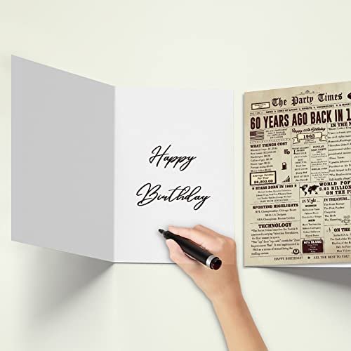 Jumbo 60Th Birthday Card For Husband, Humorous 60Th Birthday Gifts Cards For Women Men, Unique Gifts Ideas For 60 Birthday Wife, Back In 1963 Bday Card, Hilarious 60 Years Old Birthday Anniversary For Couple #TOP3