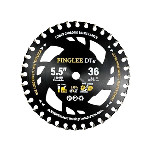 Lame de scie circulaire TCT 5.5 pouces multi-matériaux à denture fine 36 dents