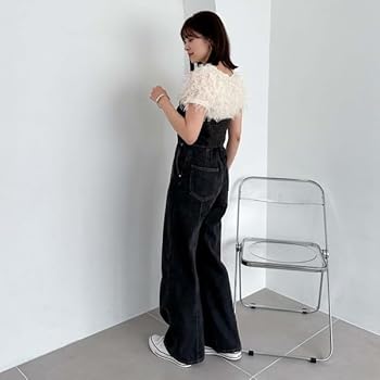 Amazon | [アルシーヴ] リボンチュールコンパクトTOPS BLACK M